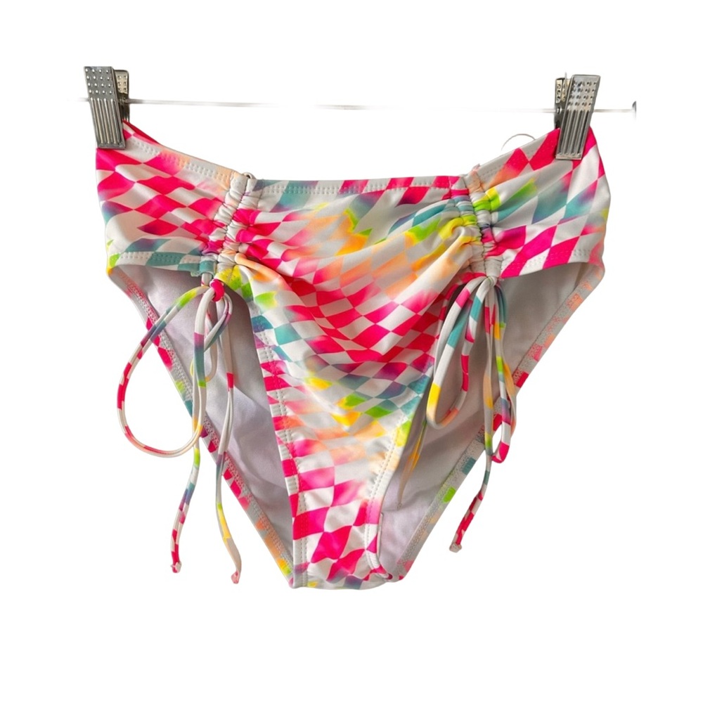 NWT Colorful Neon Geometric Bikini Bottom